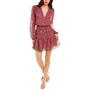 A.L.C. Sari Silk Mini Dress Printed Pink 6